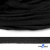 Шнур плетеный d-8 мм плоский, 70% хлопок 30% полиэстер, уп.85+/-1 м, цв.- чёрный - купить в Бердске. Цена: 735 руб.
