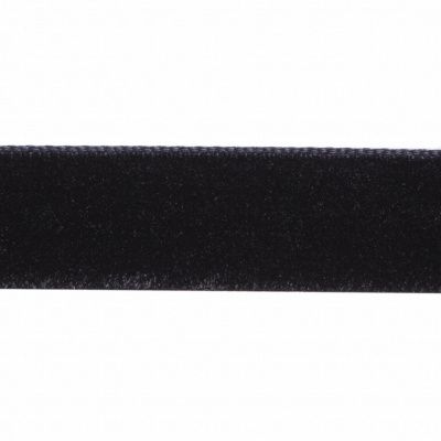 Лента бархатная нейлон, шир.12 мм, (упак. 45,7м), цв.03-черный - купить в Бердске. Цена: 448.27 руб.