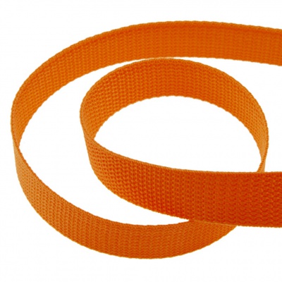 Стропа текстильная, шир. 25 мм (в нам. 50+/-1 ярд), цвет оранжевый - купить в Бердске. Цена: 409.94 руб.