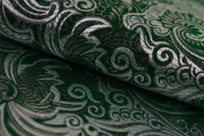 Ткань костюмная жаккард, 135 гр/м2, шир.150см, цвет зелёный№4 - купить в Бердске. Цена 441.94 руб.