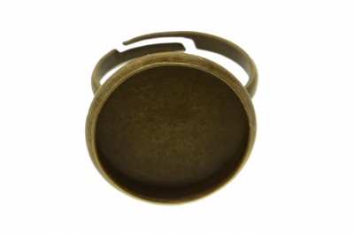 Заготовка для рукоделия металлическая фигурная для кольца 15мм - купить в Бердске. Цена: 7.44 руб.