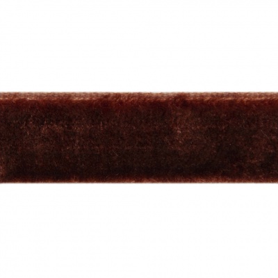 Лента бархатная нейлон, шир.12 мм, (упак. 45,7м), цв.120-шоколад - купить в Бердске. Цена: 392 руб.