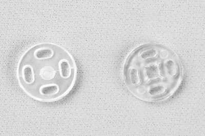 Кнопки пришивные пластиковые 11,5 мм, блистер 24шт, цв.-прозрачные - купить в Бердске. Цена: 59.44 руб.