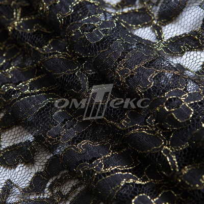 Кружевное полотно XD LACE 1-4, 80 гр/м2, шир.150см, цвет чёрный - купить в Бердске. Цена 245.94 руб.