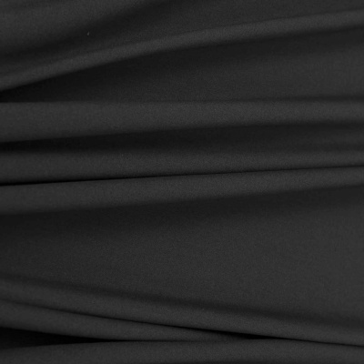 Костюмная ткань с вискозой "Рошель", 250 гр/м2, шир.150см, цвет чёрный - купить в Бердске. Цена 438.12 руб.