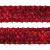 Тесьма с пайетками 3, шир. 35 мм/уп. 25+/-1 м, цвет красный - купить в Бердске. Цена: 1 308.30 руб.